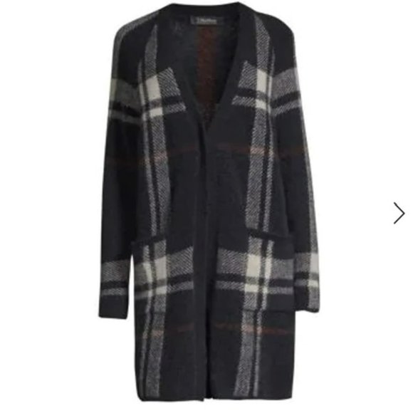 MaxMara Sweaters - Max Mara Wool Mohair Nero Umido Knitted Cardigan Sweater. M
